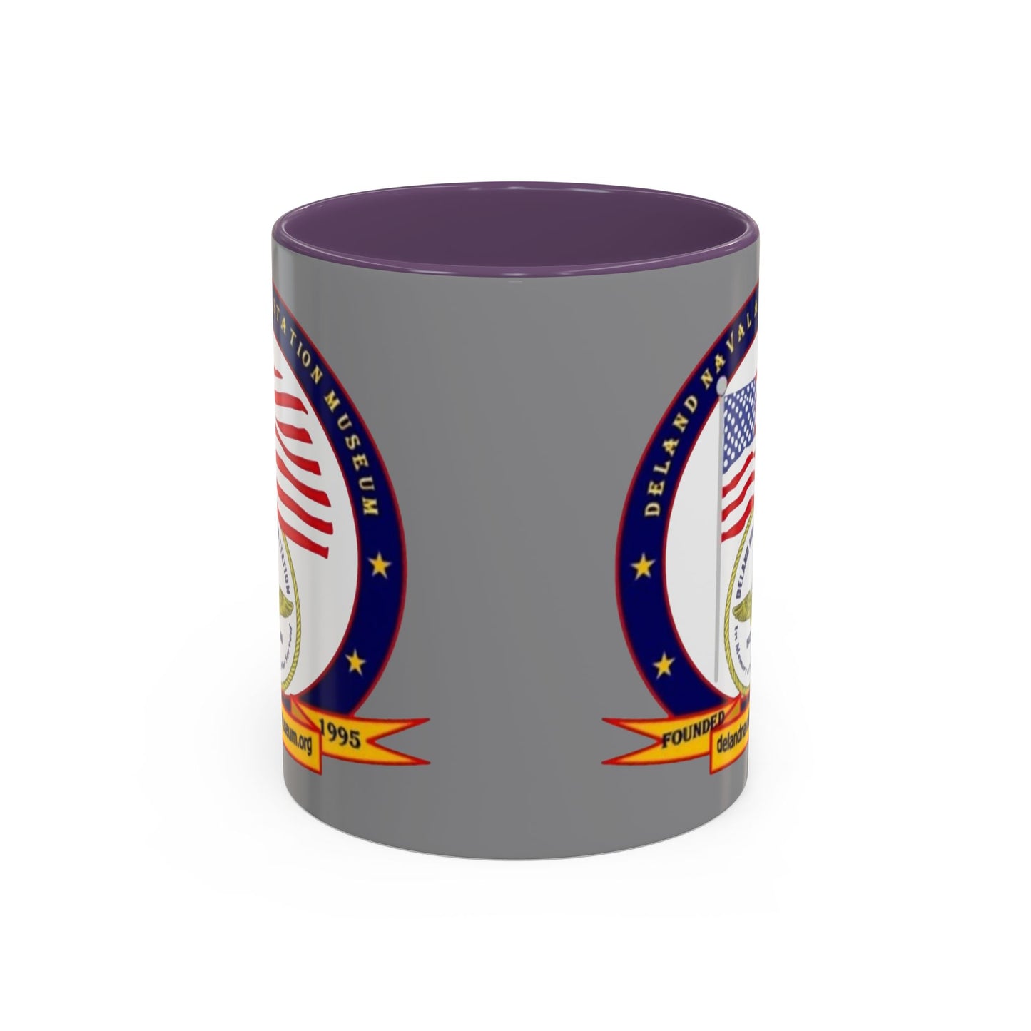 DeLand Naval Air Station Museum Grey Accent Mug by theGreenDragonTavern.shop
