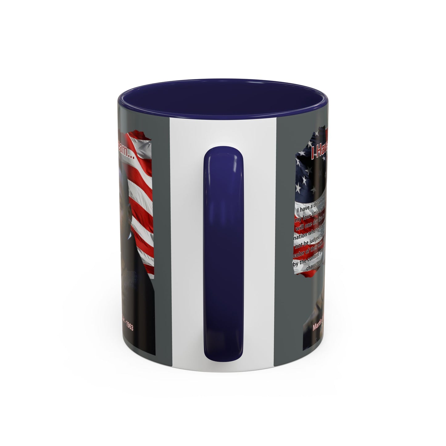 "I Have a Dream" MLKJr Grey Accent Mug by theGreenDragonTavern.shop