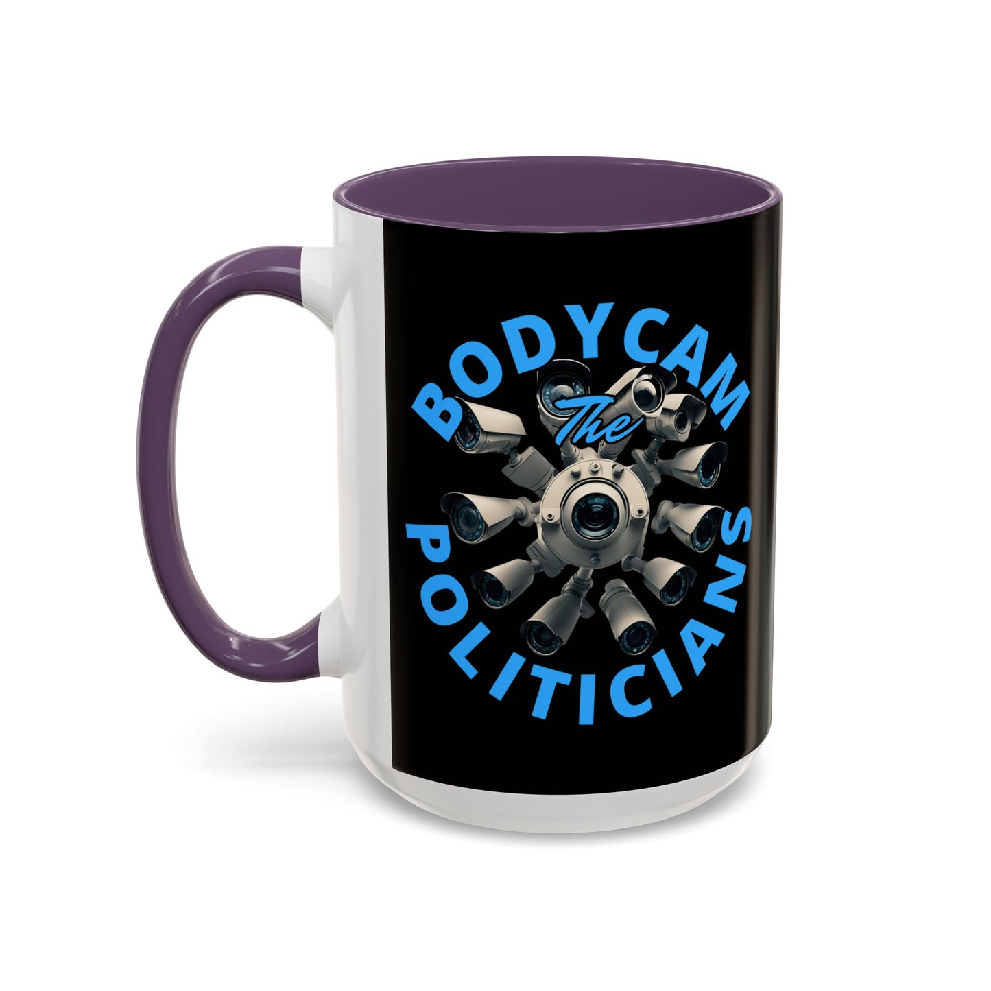 Bodycam the Politicians Cameras Black Accent Mug by theGreenDragonTavern.shop
