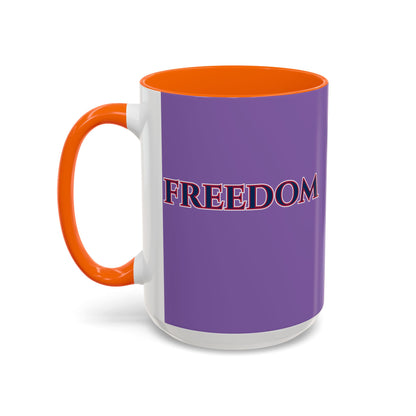 Freedom, Light Purple Accent Mug by theGreenDragonTavern.shop
