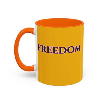 Freedom, Yellow Accent Mug by theGreenDragonTavern.shop