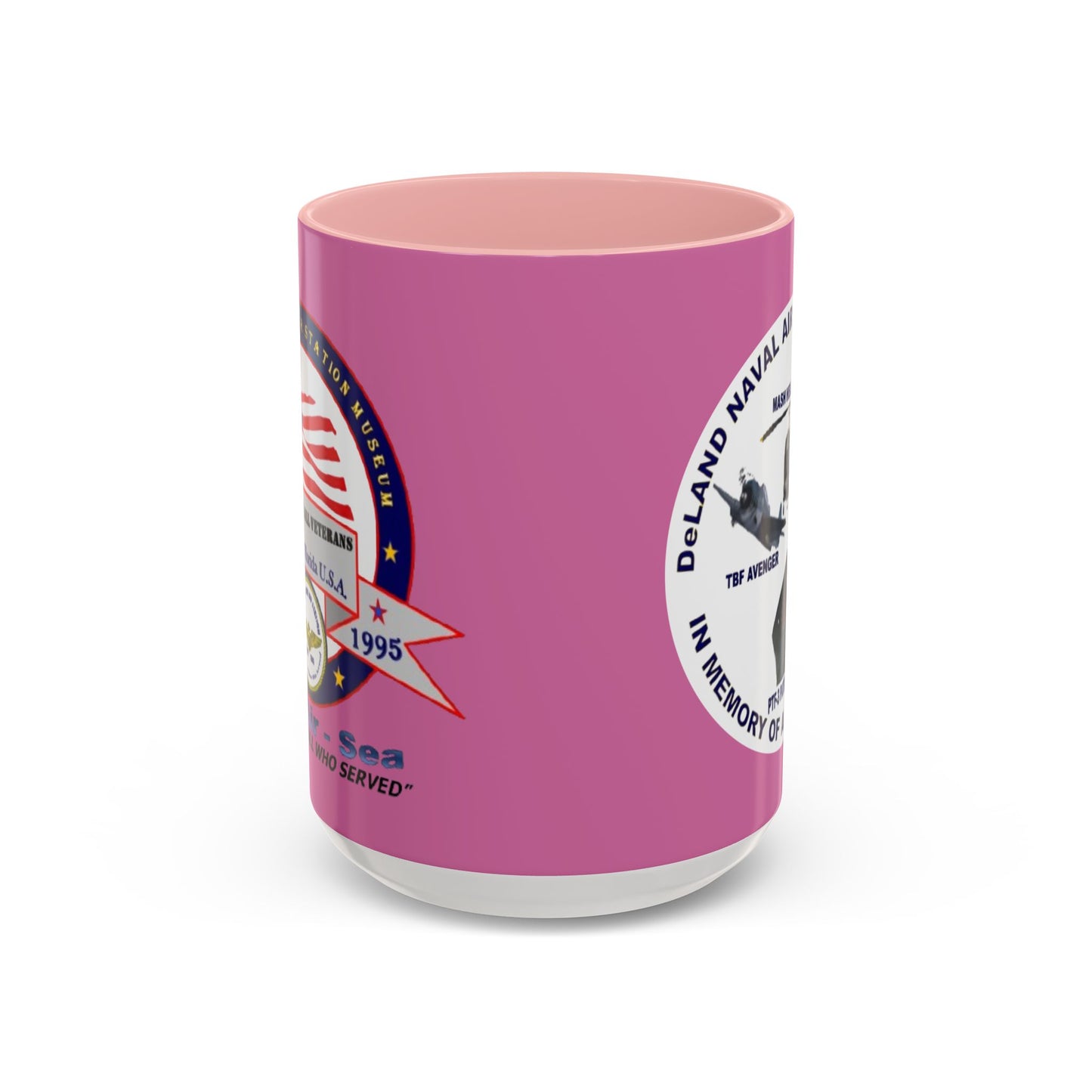 DNASM 2-sided, Founding & Student Art w/WhiteBG Pink Accent Mug by theGreenDragonTavern.shop