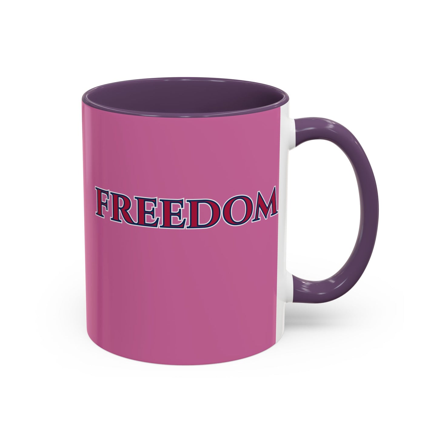 Freedom, Pink Accent Mug by theGreenDragonTavern.shop