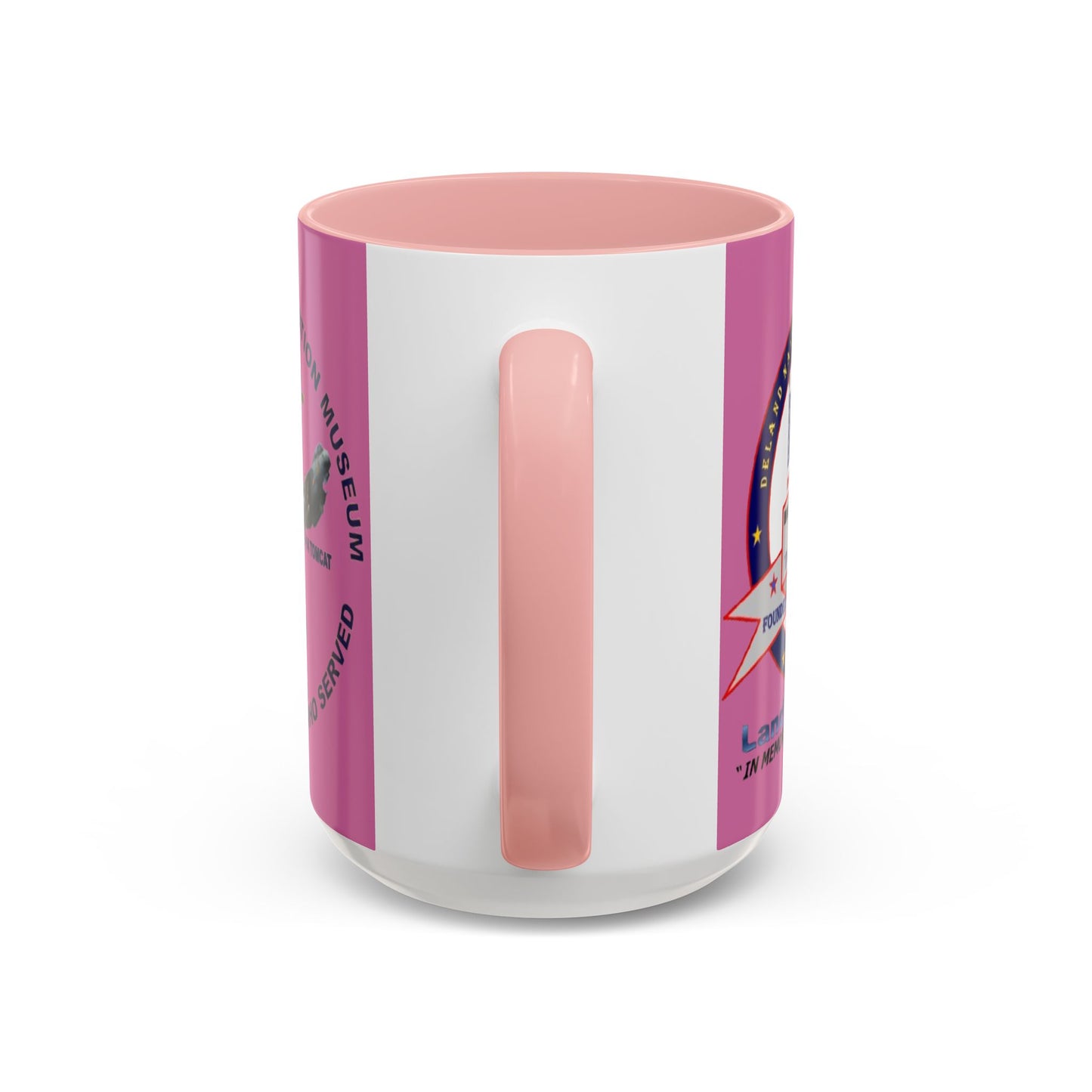 DNASM 2-sided, Founding & Student Art Pink Accent Mug by theGreenDragonTavern.shop