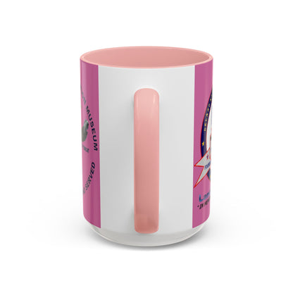 DNASM 2-sided, Founding & Student Art Pink Accent Mug by theGreenDragonTavern.shop