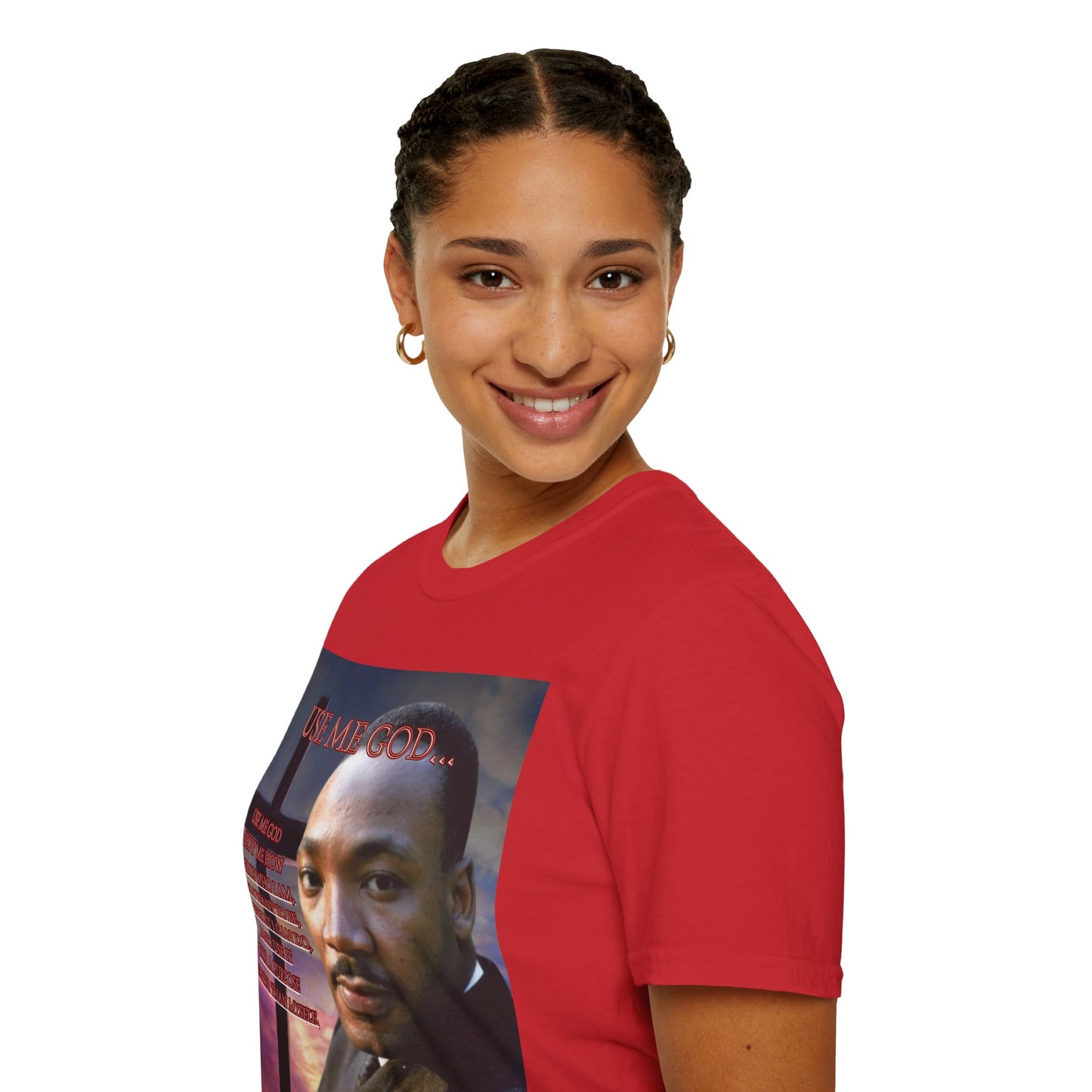 Use Me God, MLK Jr Light colors Unisex T-Shirt by theGreenDragonTavern.shop