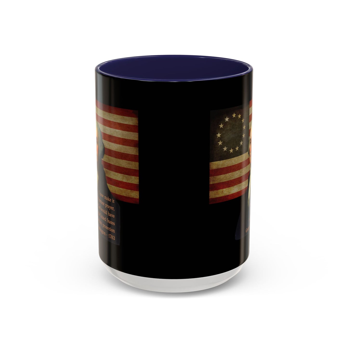 Washington's Earnest Prayer Black Accent Mug by theGreenDragonTavern.shop