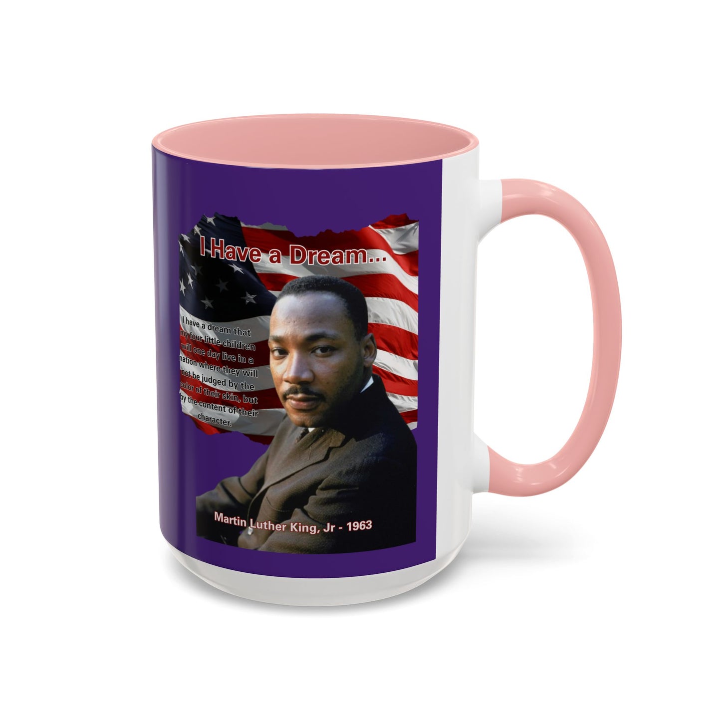 "I Have a Dream" MLKJr Purple Accent Mug by theGreenDragonTavern.shop