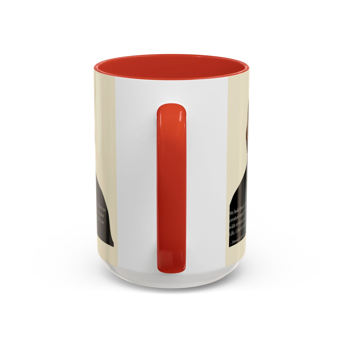 We hold these truths to be self-evident Parchment Yellow Accent Mug by theGreenDragonTavern.shop