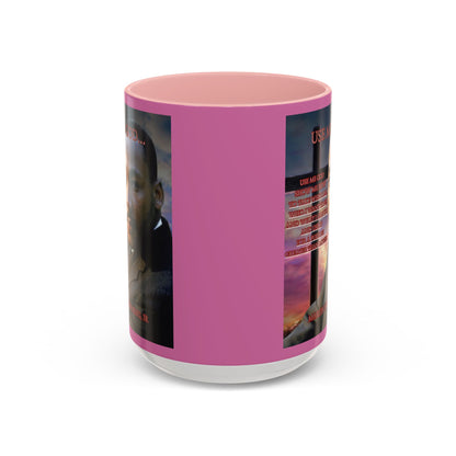 Use Me God, MLK Jr Pink Accent Mug by theGreenDragonTavern.shop