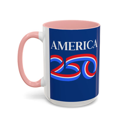 America 250 Dark Blue Accent Mug by theGreenDragonTavern.shop