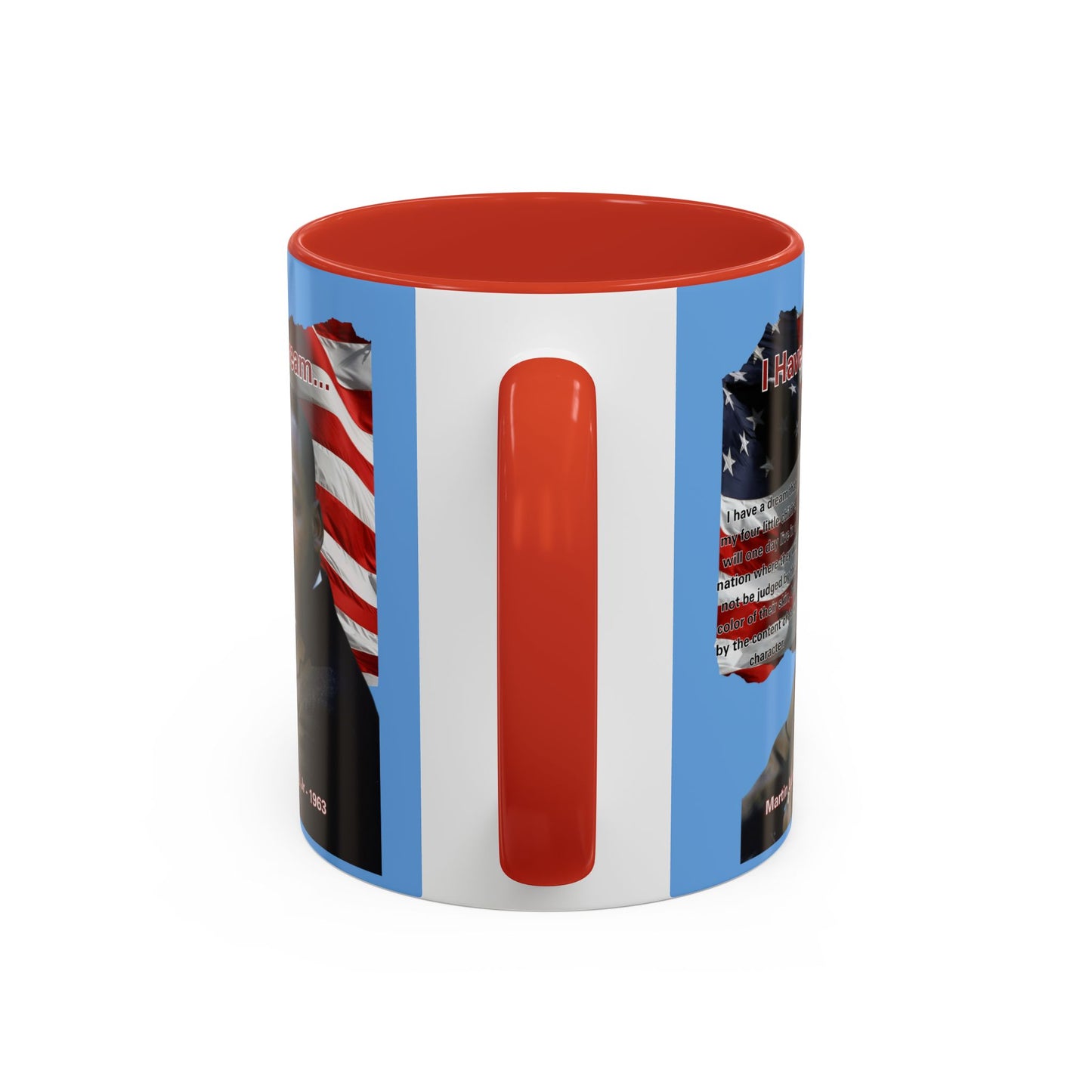 "I Have a Dream" MLKJr Blue Accent Mug by theGreenDragonTavern.shop