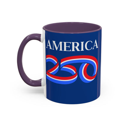 America 250 Dark Blue Accent Mug by theGreenDragonTavern.shop