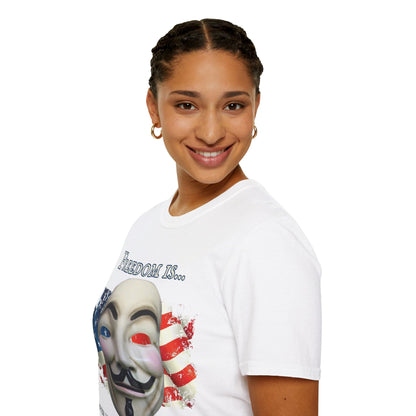 Ronald Reagan Freedom Vendetta Light colors Unisex T-Shirt by theGreenDragonTavern.shop