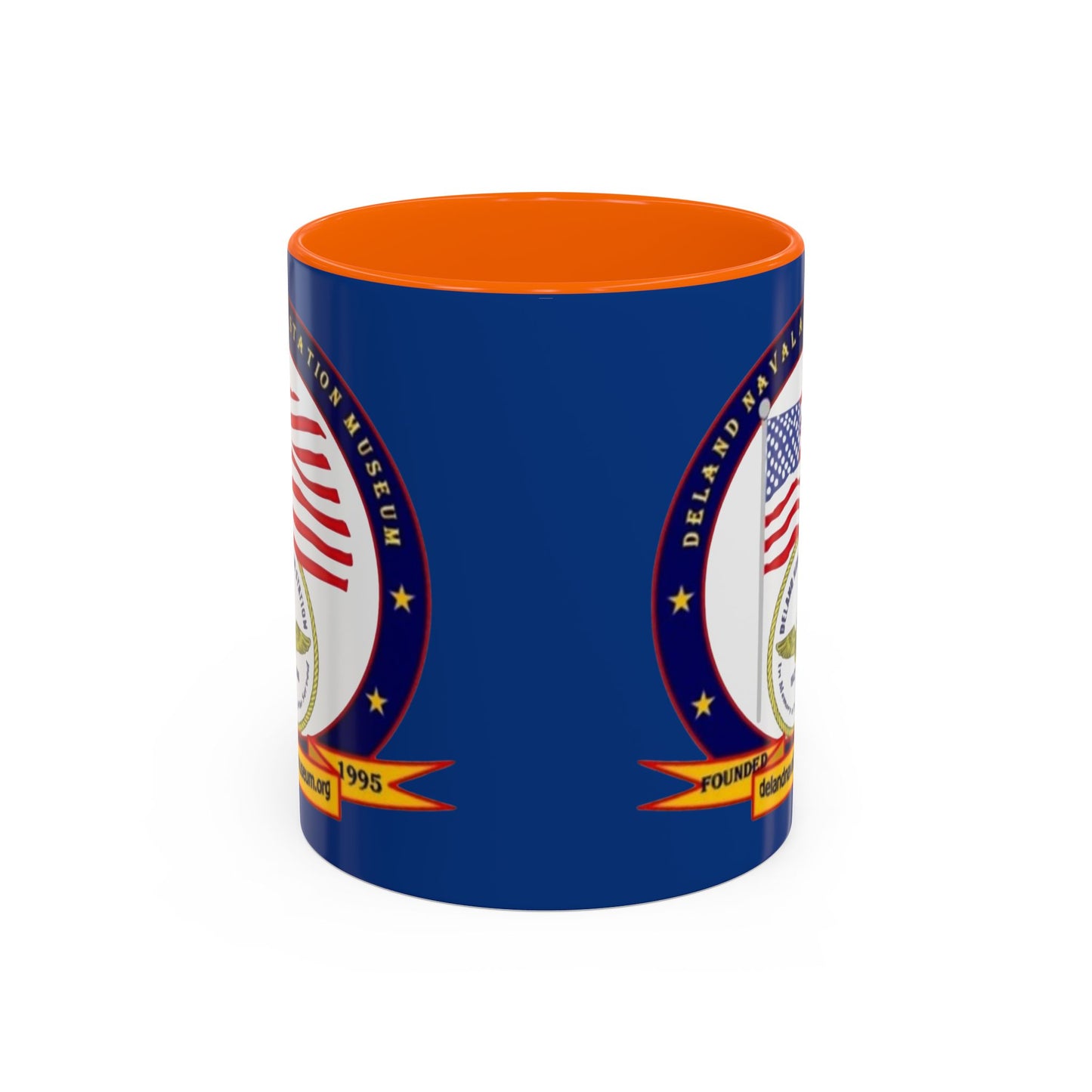 DeLand Naval Air Station Museum Blue Accent Mug by theGreenDragonTavern.shop