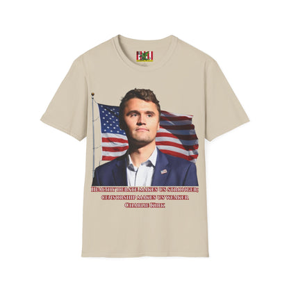 Charlie Kirk, Healthy Debate Light colors Unisex T-Shirt by theGreenDragonTavern.shop