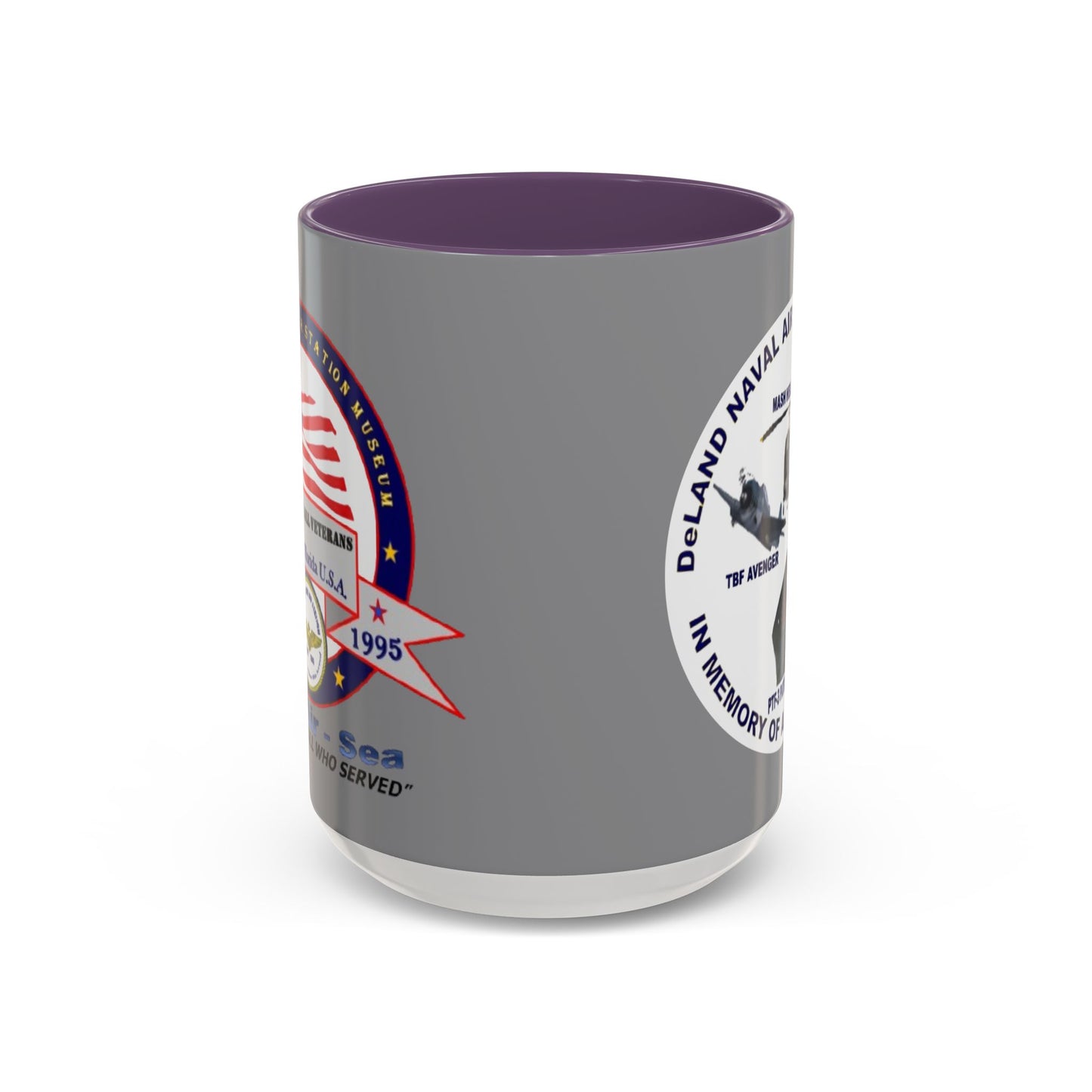 DNASM 2-sided, Founding & Student Art w/WhiteBG Grey Accent Mug by theGreenDragonTavern.shop