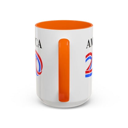 America 250 White Accent Mug by theGreenDragonTavern.shop
