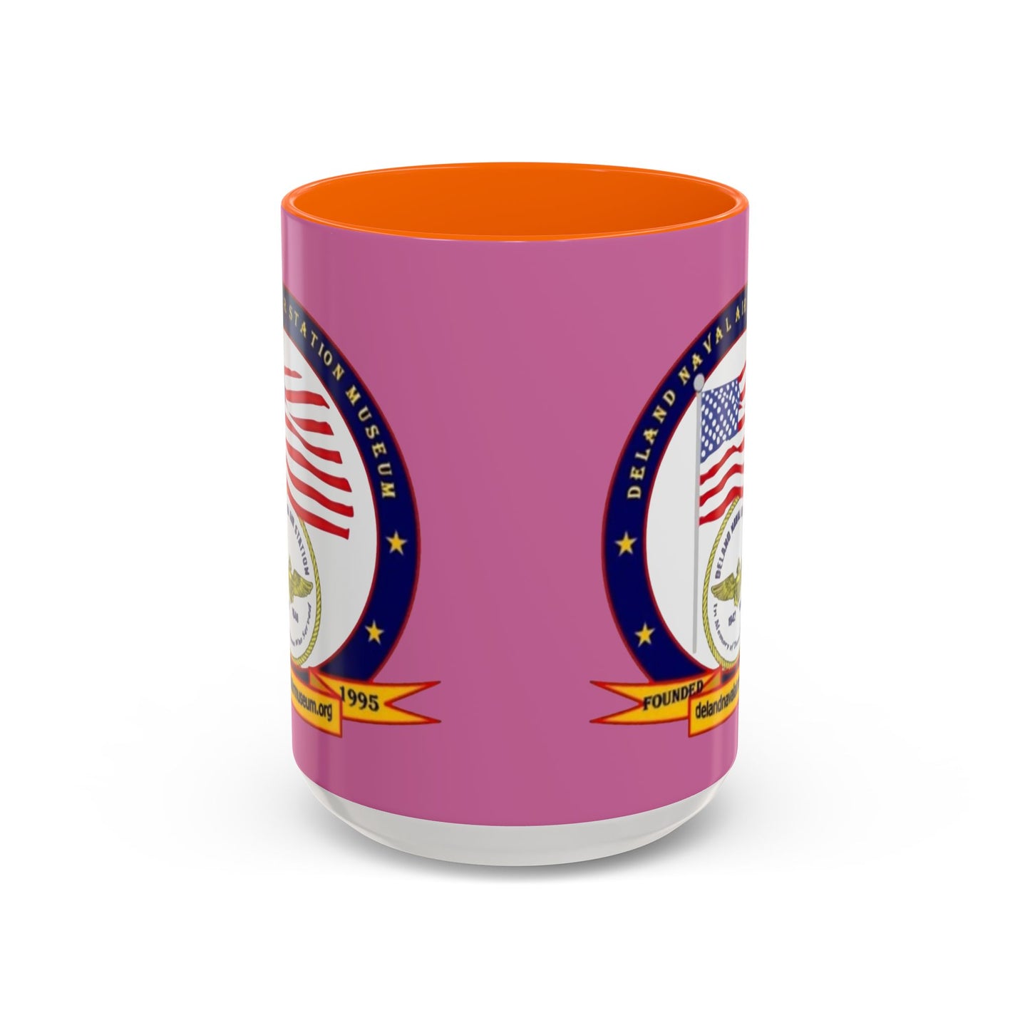 DeLand Naval Air Station Museum Pink Accent Mug by theGreenDragonTavern.shop