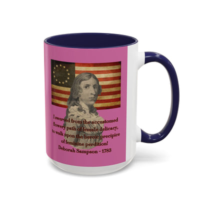 Deborah Sampson, America's Mulan Pink Accent Mug by theGreenDragonTavern.shop