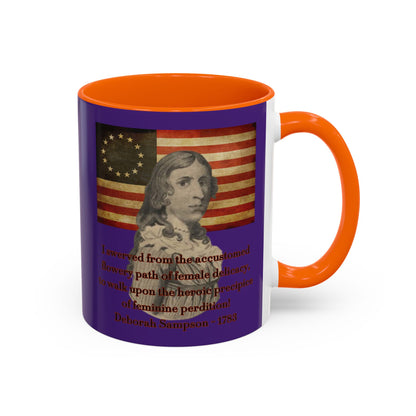 Deborah Sampson, America's Mulan Dark Purple Accent Mug by theGreenDragonTavern.shop