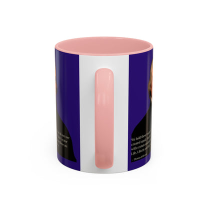 We hold these truths to be self-evident Dark Purple Accent Mug by theGreenDragonTavern.shop