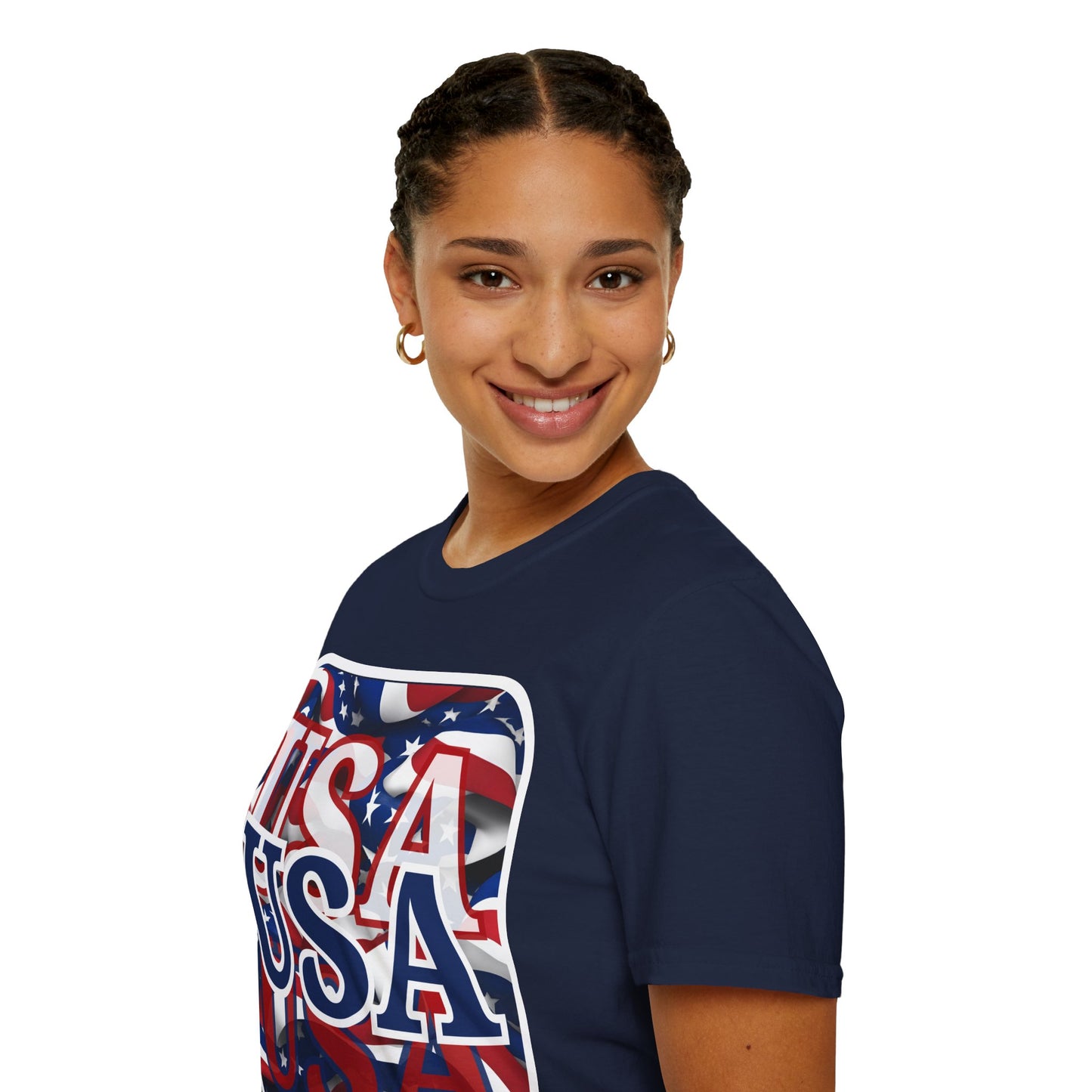 Red White and BLUE USA Patriot Dark colors Unisex T-Shirt by theGreenDragonTavern.shop