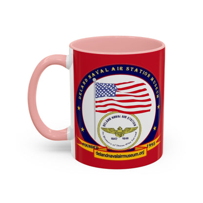 DeLand Naval Air Station Museum Red Accent Mug by theGreenDragonTavern.shop