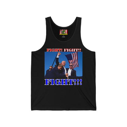 FIGHT! FIGHT!! FIGHT!!! Unisex Jersey Tank Top by theGreenDragonTavern.shop