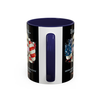 Ronald Reagan Freedom Vendetta Black Accent Mug by theGreenDragonTavern.shop