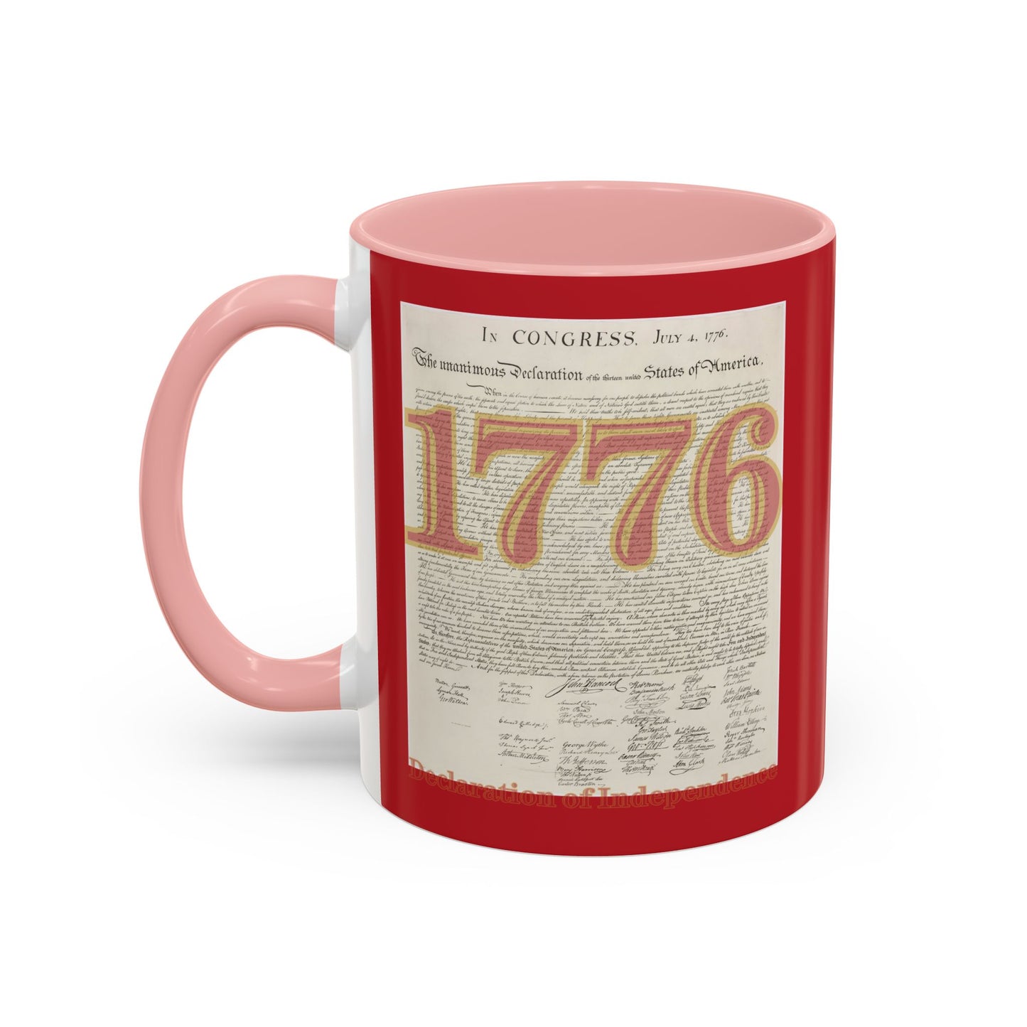 Declaration of Independence Red Accent Mug by theGreenDragonTavern.shop