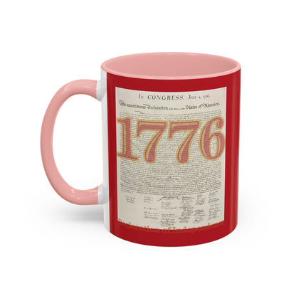 Declaration of Independence Red Accent Mug by theGreenDragonTavern.shop