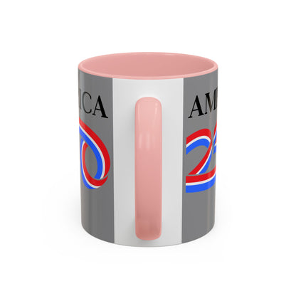 America 250 Grey Accent Mug by theGreenDragonTavern.shop
