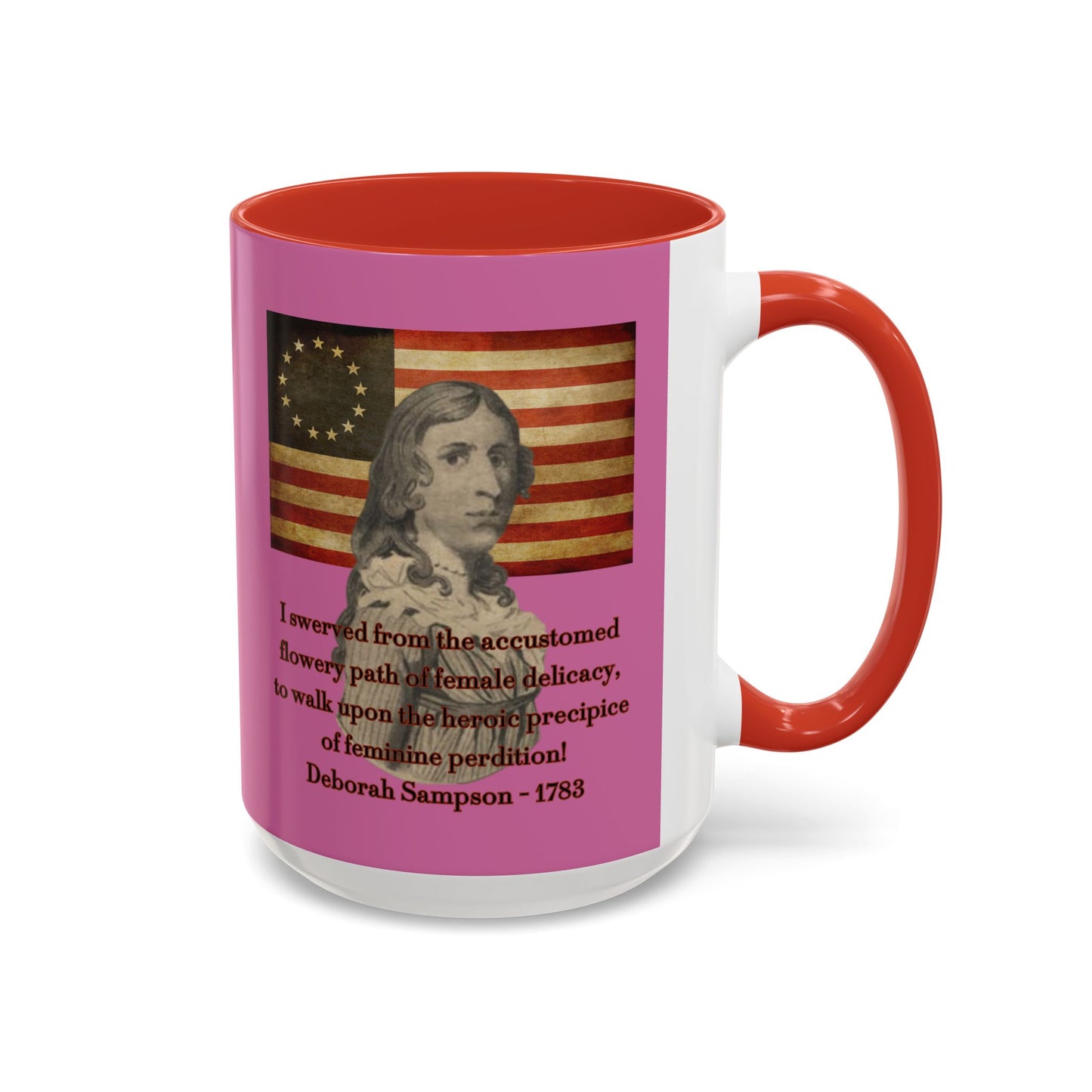 Deborah Sampson, America's Mulan Pink Accent Mug by theGreenDragonTavern.shop