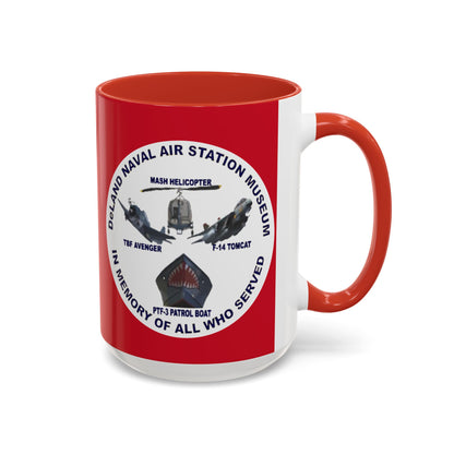 DNASM 2-sided, Founding & Student Art w/WhiteBG Red Accent Mug by theGreenDragonTavern.shop
