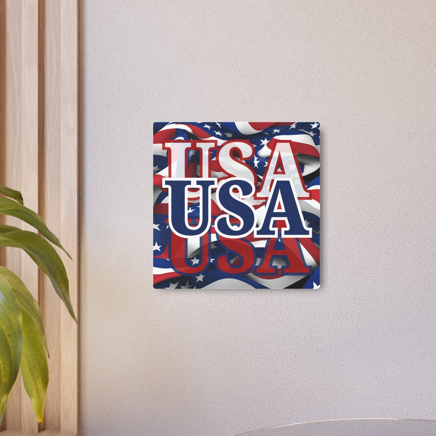 USA! USA! USA Blue Center Metal Art Sign by theGreenDragonTavern.shop