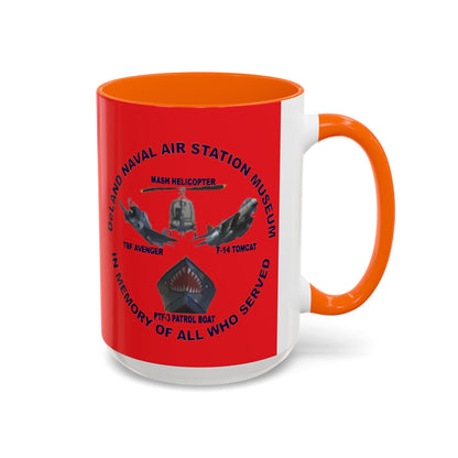 DNASM 2-sided, Founding & Student Art Red Accent Mug by theGreenDragonTavern.shop