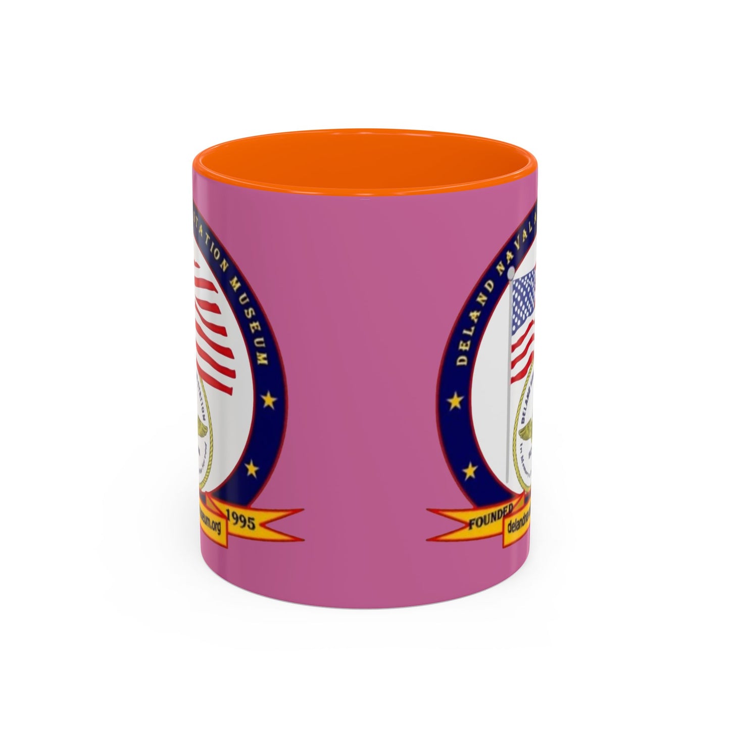 DeLand Naval Air Station Museum Pink Accent Mug by theGreenDragonTavern.shop
