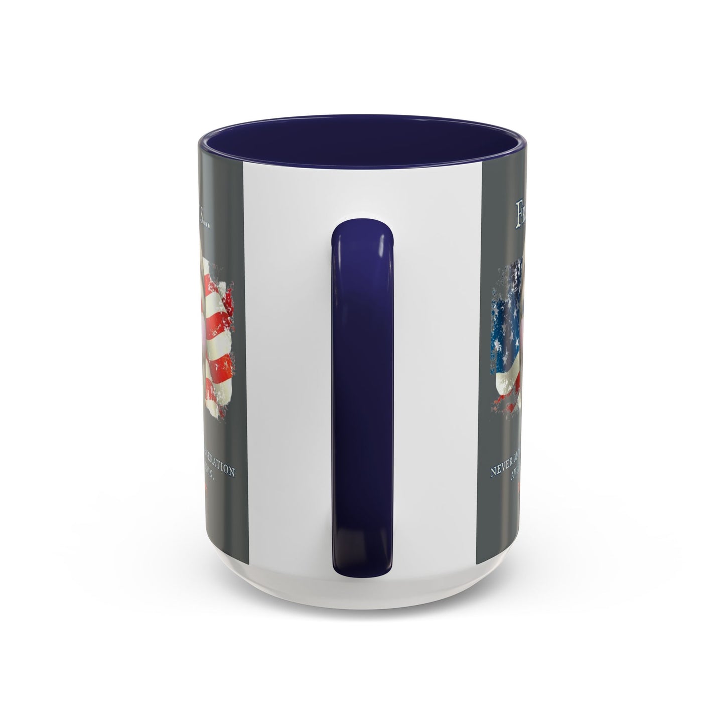 Ronald Reagan Freedom Vendetta Grey Accent Mug by theGreenDragonTavern.shop
