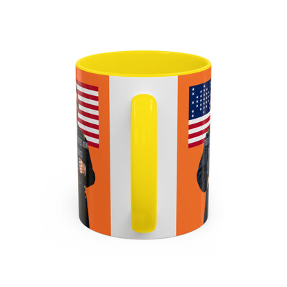 "Traitors and Patriots" Ulysses Grant Orange Accent Mug by theGreenDragonTavern.shop