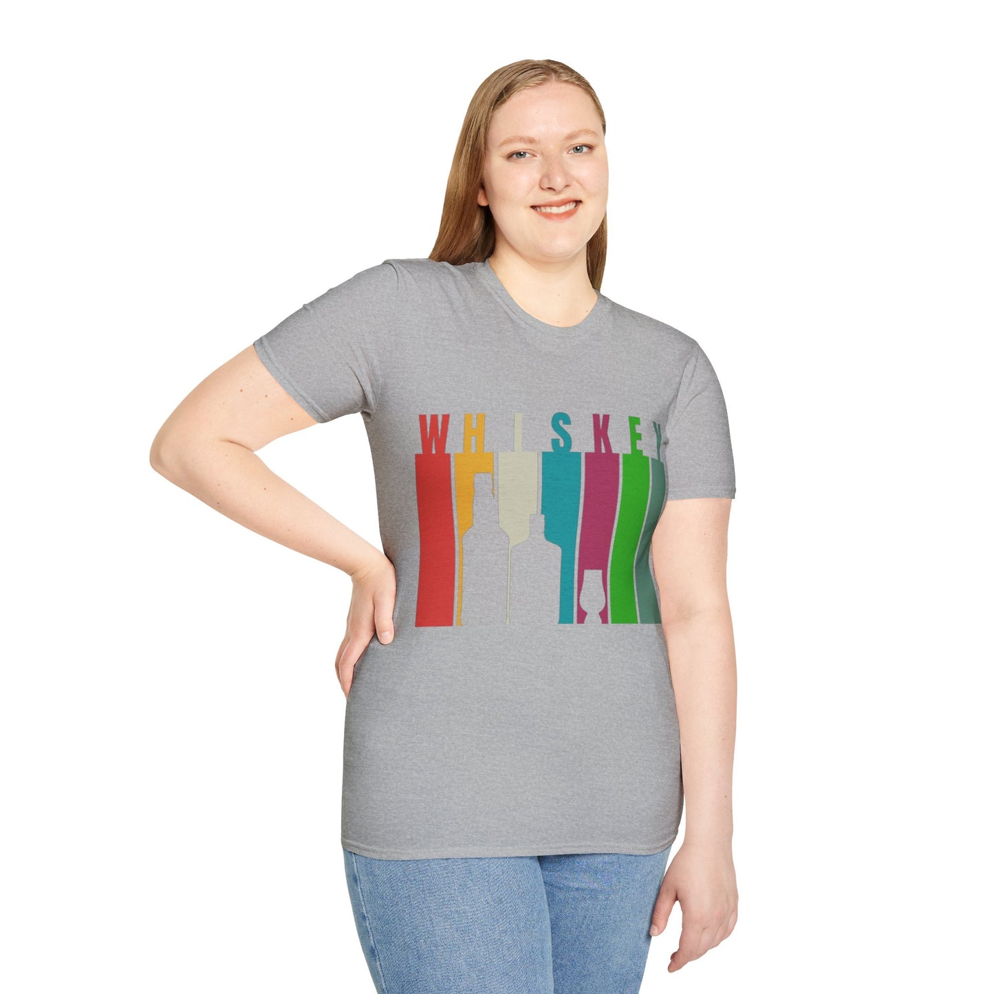 Whiskey spelled with an 'e' Light colors Unisex T-Shirt by theGreenDragonTavern.shop