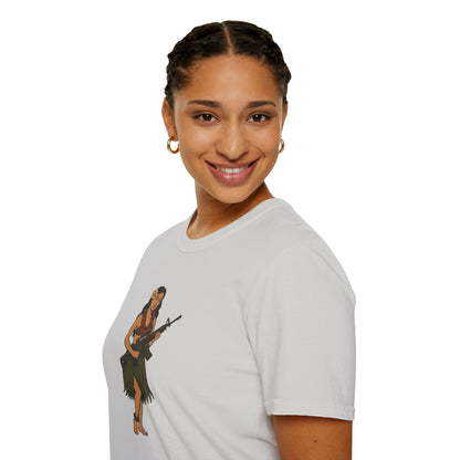 Hula Girl Packin' Heat Light colors Unisex T-Shirt by theGreenDragonTavern.shop