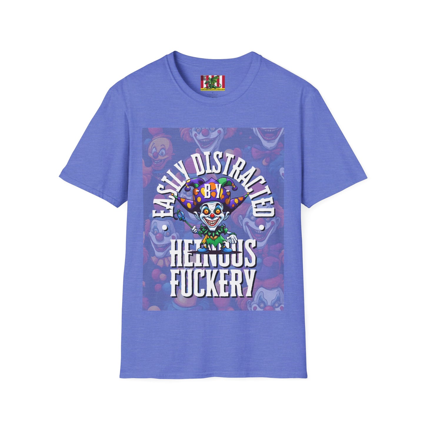 Easily Distracted by Heinous Fuckery Little Jincs Light colors Unisex T-Shirt by theGreenDragonTavern.shop
