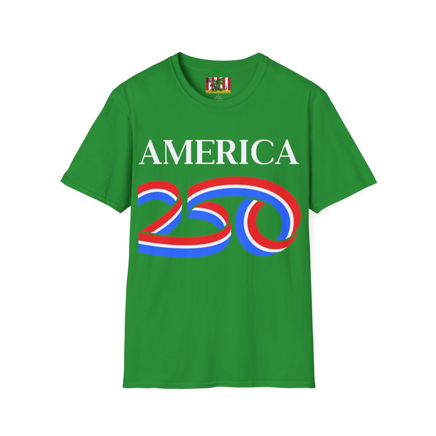 America 250 White font, Dark colors, Unisex T-Shirt by theGreenDragonTavern.shop