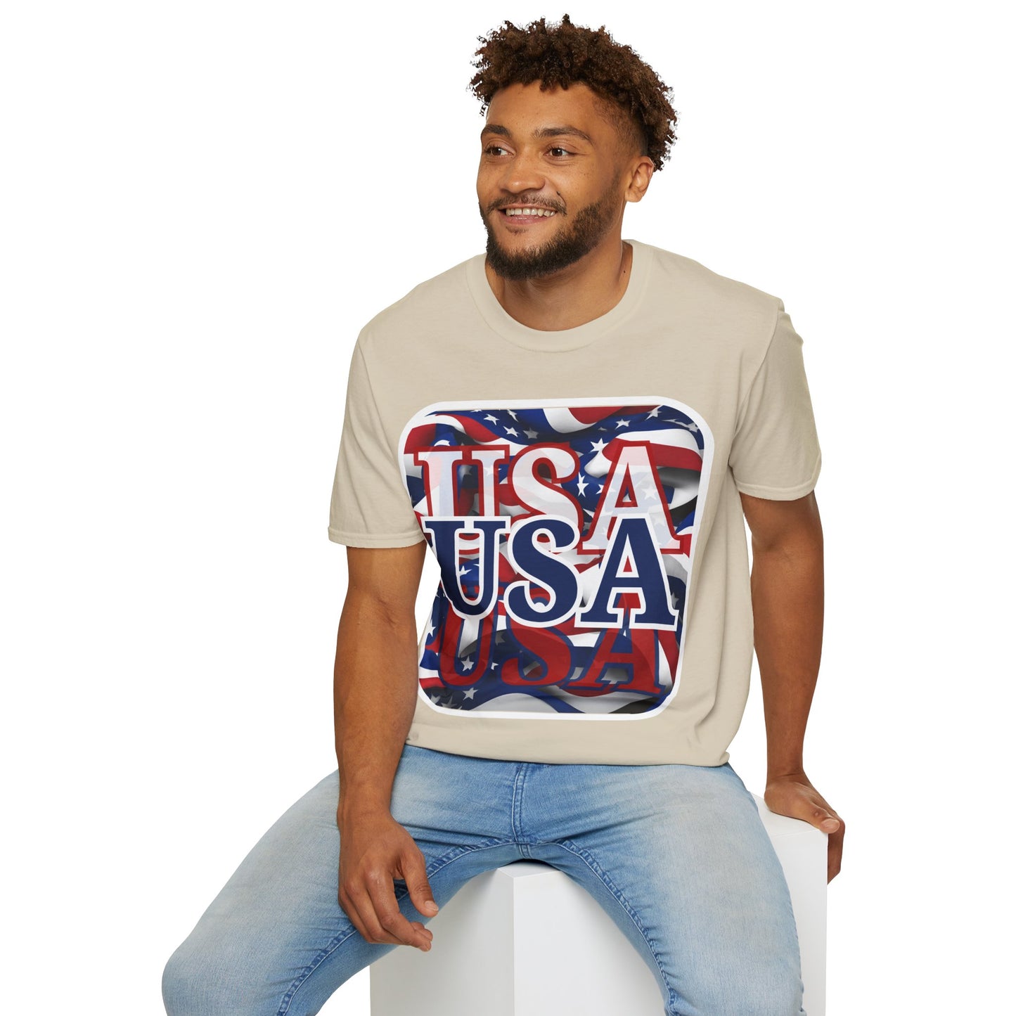 Red White and BLUE USA Patriot Light colors Unisex T-Shirt by theGreenDragonTavern.shop
