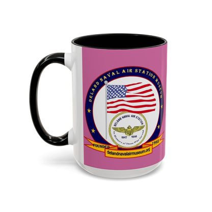 DeLand Naval Air Station Museum Pink Accent Mug by theGreenDragonTavern.shop
