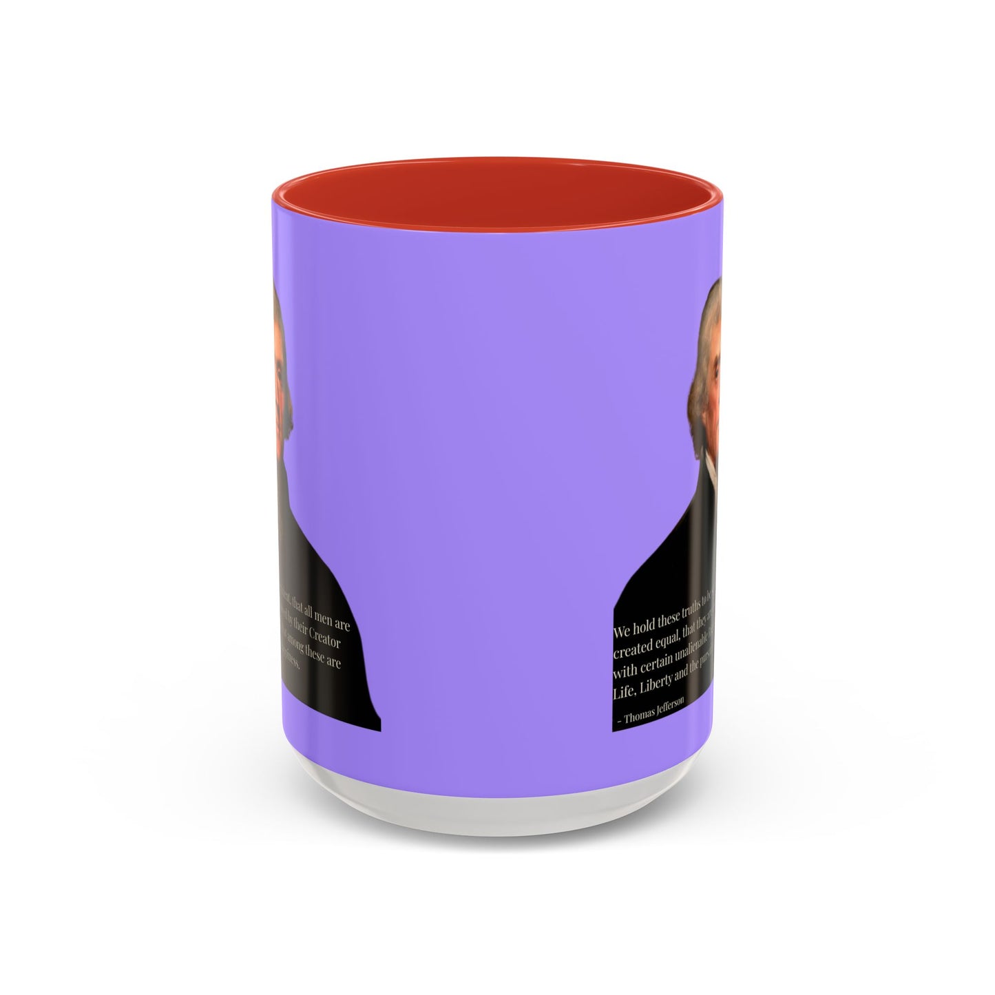 We hold these truths to be self-evident Light Purple Accent Mug by theGreenDragonTavern.shop