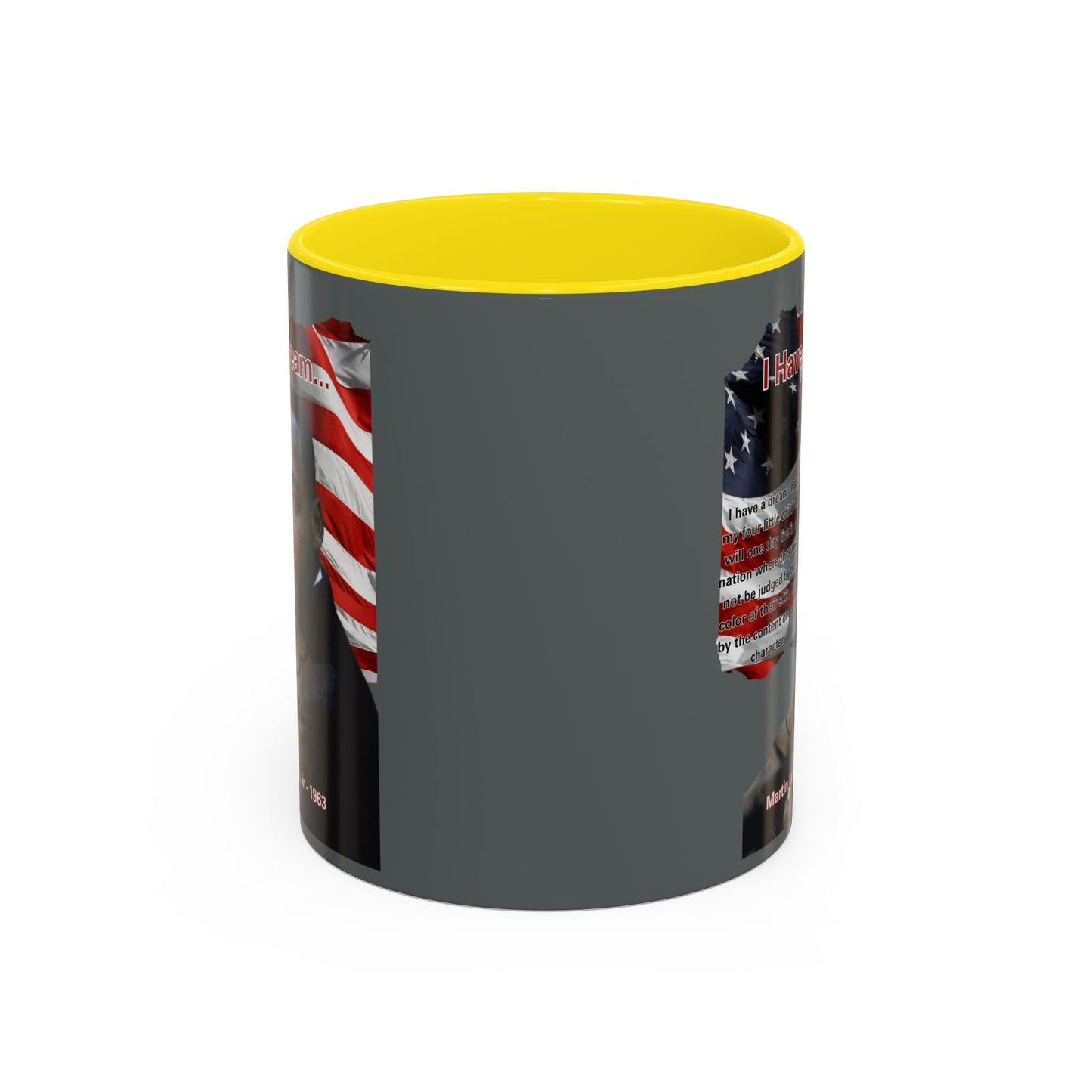 "I Have a Dream" MLKJr Grey Accent Mug by theGreenDragonTavern.shop