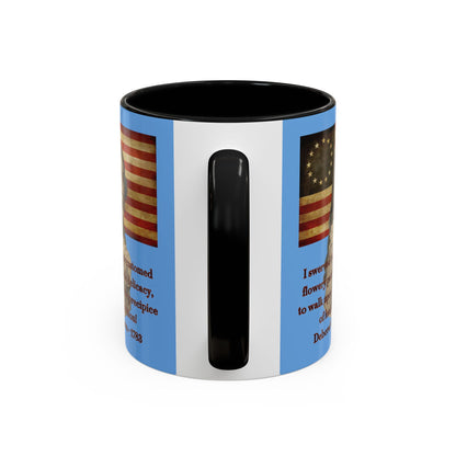 Deborah Sampson, America's Mulan Light Blue Accent Mug by theGreenDragonTavern.shop