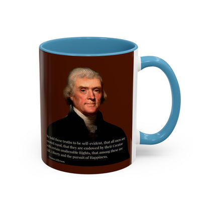 We hold these truths to be self-evident Brown Accent Mug by theGreenDragonTavern.shop